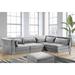 Gray Sectional - Mercer41 SantaFe 65" Wide Velvet Reversible Modular Corner Sectional Velvet | 30 H x 99 W x 65 D in | Wayfair