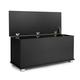 Home Source Wooden Ottoman Storage Toy Chest Bedding or Blanket Box, Black, 99cm