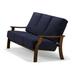 Telescope Casual St. Catherine Deep Patio Sofa w/ Cushions Plastic in Black/Brown | 36.25 H x 74 W x 35.25 D in | Wayfair KK5K13A01