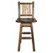 Loon Peak® Homestead Collection 24" Bar Stool Wood in Brown | 38 H x 19 W x 18 D in | Wayfair 3AEA93753F484DB1A3CDDF3D026061C9