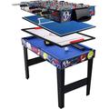 AIPINQI 31.5 Inch 4 in 1 Multi Games Table, Mini Pool Table, Foosball Football Table, Air Hockey Table, Table Tennis Table Ping pong Table, Kids Adult, Blue