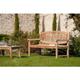 HARRIS - Banc de jardin ovale en bois Teck - Marron