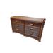 Bay Isle Home™ Woodlake 6 Drawer Double Dresser Wicker/Rattan in Brown | 32 H x 58 W x 22 D in | Wayfair 6A4C41DCAB7E4EC69484E4E909F0FE88