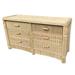 Bay Isle Home™ Woodlake 6 Drawer Double Dresser Wicker/Rattan in Brown | 32 H x 58 W x 22 D in | Wayfair EDF36041CE3741F3A1BA6A8BAF1800E9