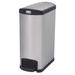 Rubbermaid Commercial Products Slim Jim® Container 13 Gallon Step On Trash Can Stainless Steel in Black | 28.38 H x 13.5 W x 20.75 D in | Wayfair