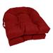 Winston Porter Indoor/Outdoor Dining Chair Cushion Polyester in Red/Brown | 3.5 H x 16 W in | Wayfair F84056B5C0004E47BAEBD953C3F853E8
