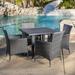 Winston Porter Bertilla 5 Piece Outdoor Dining Set w/ Cushions Wicker/Rattan | 29.1 H x 35.4 W x 35.4 D in | Wayfair