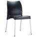 Ebern Designs Goguen Stacking Patio Dining Side Chair, Rubber in Black | 31.5 H x 17.3 W x 21 D in | Wayfair D391FD6EFFAC426E9C1175A7D278B74C