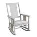 Harriet Bee Arcola Rocking Chair Faux Leather/Wood/Solid Wood in White | 42 H x 28.75 W x 21 D in | Wayfair 67432F34F1DC4BA0B6FC1873EE64F6B6