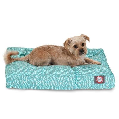 Majestic Pet Teal Navajo Shredded Memory Foam Rectangle Dog Bed, 44" L x 36" W