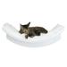 Lotus Leaf Cat Shelf in White, 9" H, 6.25 LB