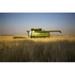 Paplow Harvesting Company Custom Combines A Wheat Field Near Ray - North Dakota United States of America Poster Print - 19 x 12 in.