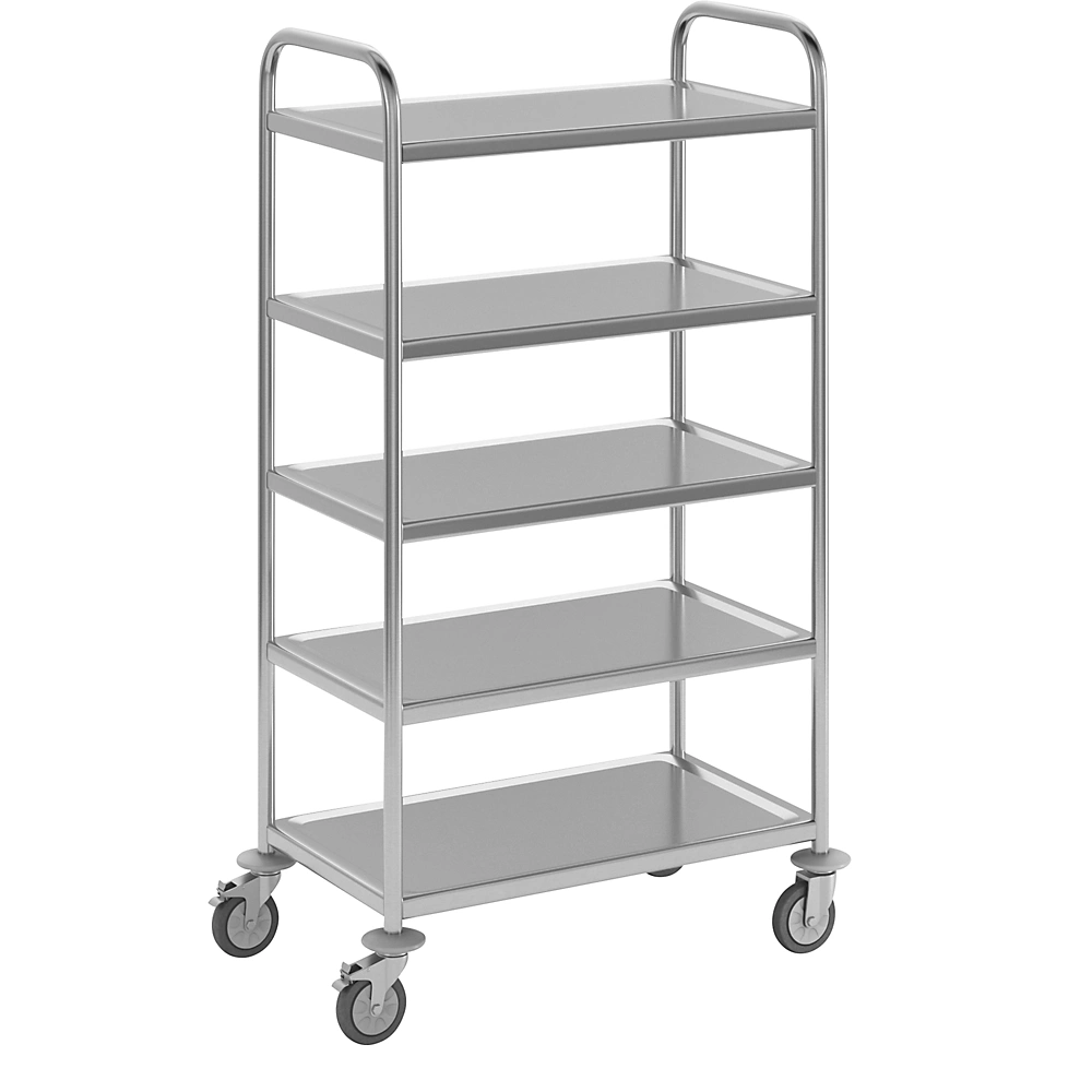 Chariot de service en inox eurokraft basic
