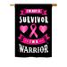 Breeze Decor I'm a Warrior 2-Sided Polyester 40 x 28 in. House Flag in Black/Pink | 40 H x 28 W in | Wayfair BD-ST-H-115140-IP-BO-DS02-US