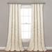 Ravello Pintuck Window Curtain Panel Ivory Single 52X84 - Lush Decor 16T003485