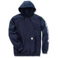 Carhartt Midweight Sleeve Logo Capuche, bleu, taille S