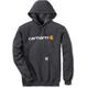 Carhartt Signature Logo Midweight Capuche, gris-blanc, taille L