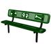 Arlmont & Co. Murice Sit & Stay Park Outdoor Bench Metal in Green | 34.5 H x 72 W x 22.25 D in | Wayfair AC0E0C652DD345AC8B7007B0071FD232