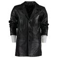 Charlie LONDON Men' Max Payne Leather Jacket Coat (M) Black