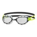 Zoggs Predator Schwimmbrille, Schwarz/Limetten/Transparent, Regular