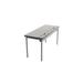 96" L Technology Computer Table w/ Cable Management Wood/Metal in Brown/Gray AmTab Manufacturing Corporation | 29 H x 96 W x 24 D in | Wayfair