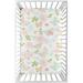 Sweet Jojo Designs Butterfly Floral Fitted Mini Crib Sheet in Brown/Gray | 24 W x 38 D in | Wayfair MiniSheet-ButterflyFloral-PRT