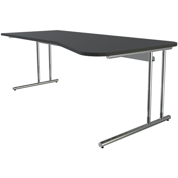 Kerkmann Freiform-Schreibtisch »Artiline Transparent« 195 cm höhenverstellbar grau, 195x82x80 cm
