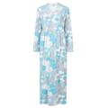 Slenderella Long Length Velour Kaftan (10/12, Blue)