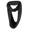 Love Cashmere Mens Zig-Zag 100% Cashmere Infinity Scarf Snood - Dark Grey - made in Scotland