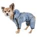 Torrential Shield Waterproof Multi-Adjustable Blue Dog Windbreaker Raincoat, Large