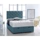 Chenille Fabric Ottoman Foot Lift Bed Base with HEADBOARD ONLY by Comfy Deluxe LTD (Teal, 4FT Small Double)