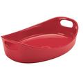 Rachael Ray 4.5qt Stoneware Bubble & Brown Oval Baker Ceramic in Red | 6.75 H x 12.5 W in | Wayfair 47659