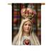 Breeze Decor Our Lady of Fatima Inspirational Faith & Religious Impressions Decorative 2-Sided House/Garden Flag in Black/Brown | Wayfair