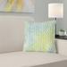 Latitude Run® Avicia Square Pillow Cover & Insert Polyester/Polyfill blend in Green/Blue | 16 H x 16 W x 3 D in | Wayfair