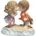 Precious Moments Our Love Is Deeper Than the Ocean Bisque Porcelain Figurine Porcelain/ in Brown/Orange/Pink | 5.5 H x 5.75 W x 4.25 D in | Wayfair