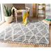 Gray/White 108 x 1.18 in Indoor Area Rug - Union Rustic Triplett Fringe Shag Gray/Cream Area Rug, Polypropylene | 108 W x 1.18 D in | Wayfair