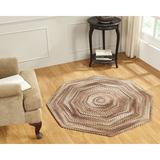 Brown 48 x 0.5 in Area Rug - August Grove® Quigley Octagon 100% Cotton chenille Braided Area Rug - Cotton | 48 W x 0.5 D in | Wayfair