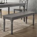 Ophelia & Co. Devonte Bench Solid + Manufactured Wood in Gray | 19 H x 40 W x 14 D in | Wayfair 5C841282E832400FAFFAEC19124390BC