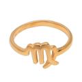 Golden Virgo,'18k Gold Plated Sterling Silver Virgo Band Ring'