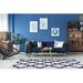 Blue 62 x 1 in Area Rug - House of Hampton® Ean Geometric Area Rug Polypropylene/Jute & Sisal | 62 W x 1 D in | Wayfair