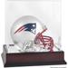 New England Patriots 2018 AFC Champions Mahogany Logo Mini Helmet Display Case