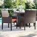 Lark Manor™ Anastase Patio Dining Chair w/ Cushion in Brown | 35 H x 23 W x 21 D in | Wayfair B9EC2EC7F0554D34BA110AB0F9E12EF6