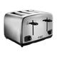 Russell Hobbs 4 Slice Toaster with Perfect Toast Technology for improved evenness (Wide slots, Lift & look feature, 6 Browning levels, Frozen & Cancel function, 1700W, Brushed & Stainless Steel) 24090