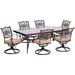 Fleur De Lis Living Carleton 6 - Person 83.74" Long Outdoor Dining Set w/ Cushions Glass/Metal | 29.05 H x 83.74 W x 41.81 D in | Wayfair