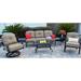 Lark Manor™ Allene 5 Piece Sunbrella Sofa Seating Group w/ Cushions Metal in Brown | 35 H x 78 W x 32 D in | Outdoor Furniture | Wayfair