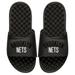 Men's ISlide Black Brooklyn Nets Tonal Pop Slide Sandals