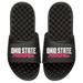 Men's ISlide Black Ohio State Buckeyes Football Stacked Slide Sandals