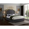 Mercer41 Amaia Tufted Solid Wood & Platform Bed Wood & /Upholstered/Velvet in Black | 63 H x 65.5 W x 86.5 D in | Wayfair