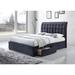 Rosdorf Park Rutland King Storage Platform Bed Upholstered/Polyester in Gray | 47 H x 83 W x 87 D in | Wayfair 90746D4A8B254A62B35D865AF8D3D145
