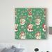 The Holiday Aisle® 'Holiday Paws Step 01D' Graphic Art Print on Wrapped Canvas in Green/Red | 14 H x 14 W x 2 D in | Wayfair